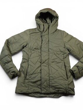 The North Face Heavenly Down Jacket Women Small Green 550 Ski Winter Snow